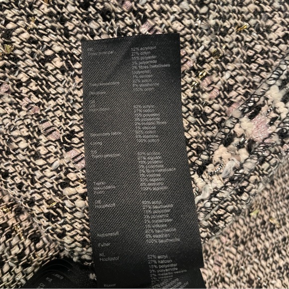 Maje Trompe-l'oeil tweed shirt Size 1 - Picture 8 of 10